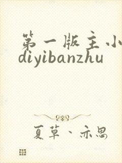 第一版主小说 diyibanzhu封面