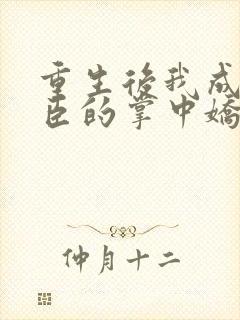 重生后我成了权臣的掌中娇完结版