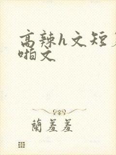 高辣h文短篇啪啪文封面