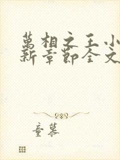 万相之王小说最新章节全文免费阅读