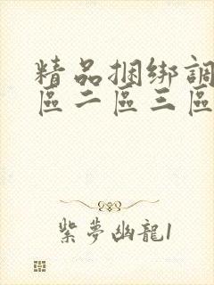 精品捆绑调教一区二区三区