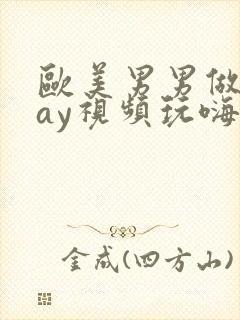 欧美男男做爰gay视频玩嗨