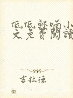 低低轻喃小说全文免费阅读笔趣阁