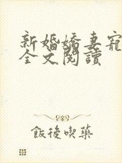 新婚娇妻宠上瘾全文阅读封面