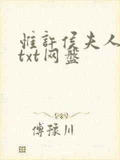 惟许侯夫人全本txt网盘