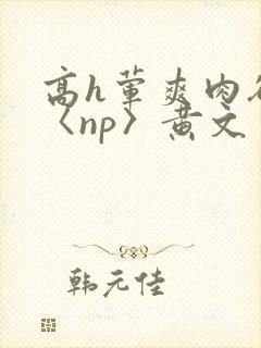 高h荤爽肉欲文〈np〉黄文封面