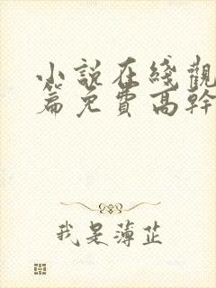 小说在线观看短篇免费高干