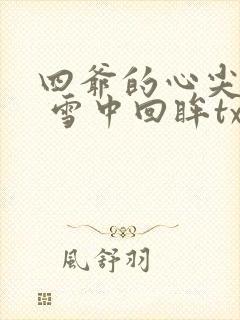 四爷的心尖宠妃 雪中回眸txt