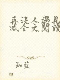 再没人遇见无删减全文阅读