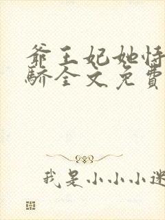 爷王妃她恃宠而骄全文免费阅读封面