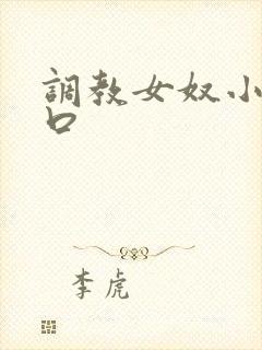 调教女奴小说重口封面