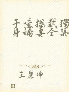 千亿总裁独宠替身娇妻全集封面