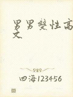 男男双性高hv文