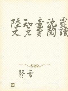 陆知意沈霁川全文免费阅读封面