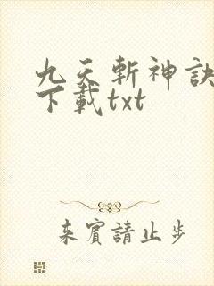 九天斩神诀免费下载txt封面