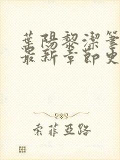 叶阳黎洁笔趣阁最新章节更新