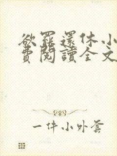 欲罢还休小说免费阅读全文