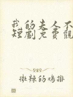 我的夫人不好惹短剧免费观看