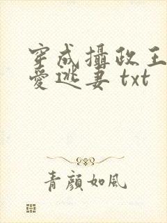 穿成摄政王的侍爱逃妻 txt封面