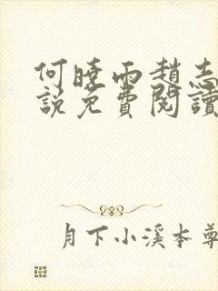 何晓雨赵志远小说免费阅读无弹窗