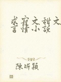 求宠文甜文现代言情小说