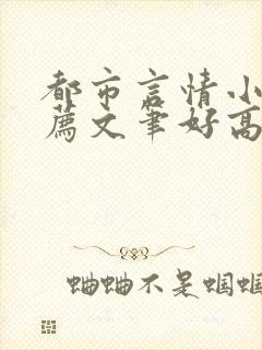 都市言情小说推荐文笔好高质量