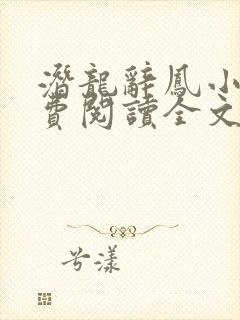 潜龙辞凤小说免费阅读全文最新章节