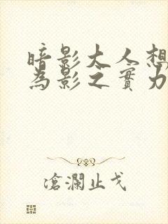 暗影大人想要成为影之实力者剧场版