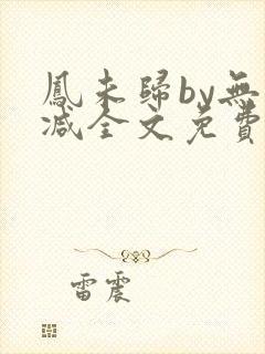 凤未归by无删减全文免费阅读