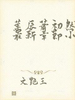 叶辰萧初然免费最新章节小说