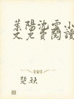 叶阳沈雪小说全文免费阅读最新章节更新