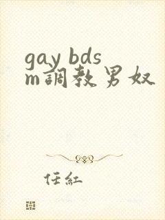 gay bdsm调教男奴封面