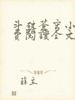 斗破苍穹小说免费阅读全文无弹窗封面