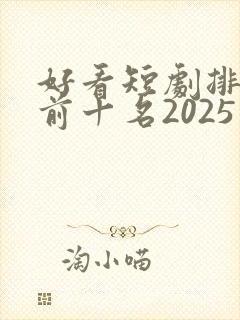 好看短剧排行榜前十名2025封面