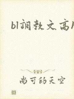 bl调教文高h