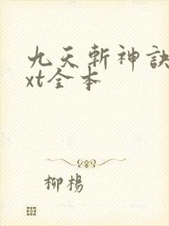 九天斩神诀 txt全本封面