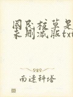 国民校草是女生未删减版txt下载