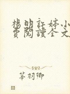 杨明许婷小说免费阅读全文最新章节封面