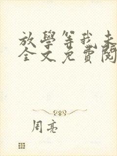 放学等我未删减全文免费阅读封面