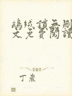 鹅绒锁无删减全文免费阅读笔趣阁