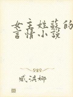 女主姓苏的现代言情小说