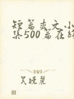 短篇爽文小说合集500篇在线阅读封面