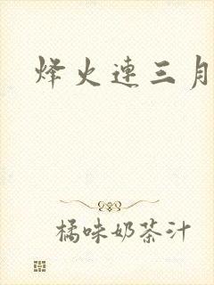 烽火连三月封面