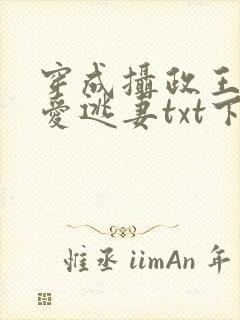 穿成摄政王的侍爱逃妻txt下载