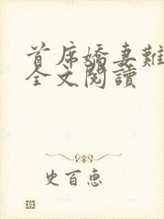 首席娇妻难搞定全文阅读