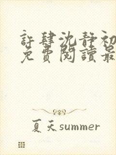 许肆沈静初全文免费阅读最新章节