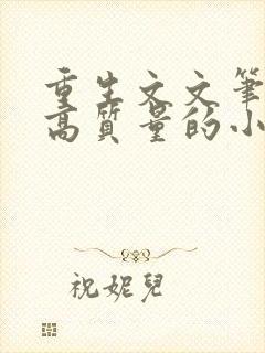 重生文文笔好的高质量的小说封面