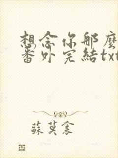 想念你那么久了番外完结txt