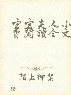 官官夫人小说免费阅读全文最新章节