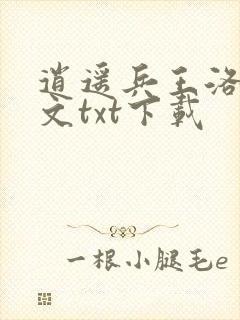 逍遥兵王洛天全文txt下载封面